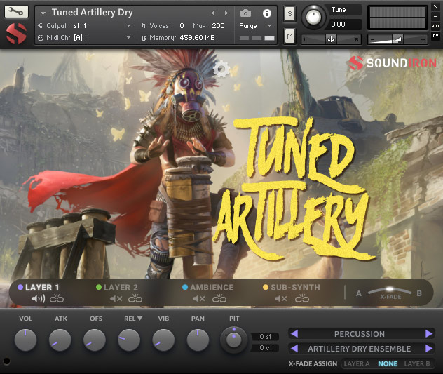 Soundiron Tuned Artillery - Main GUI