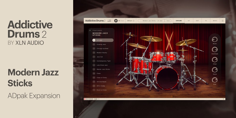 XLN Audio Modern Jazz Sticks ADpak