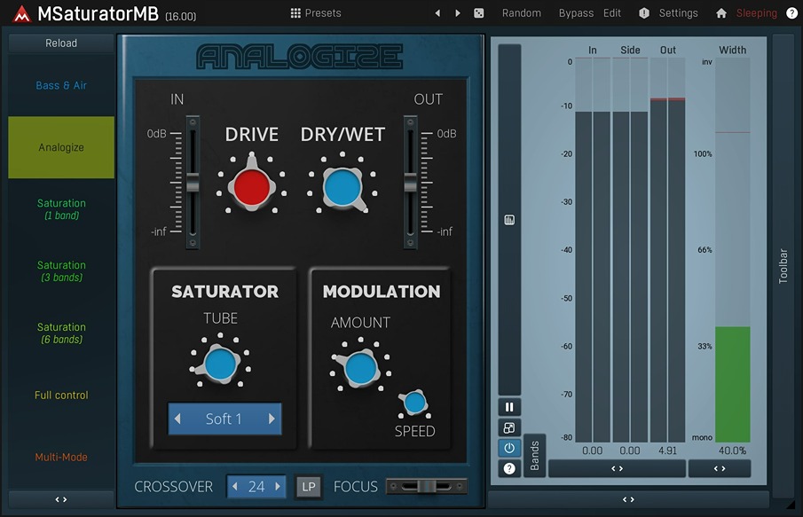 MSaturatorMB - User Interface