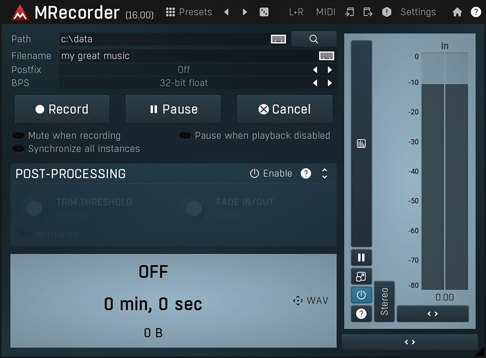 MRecorder Main Image